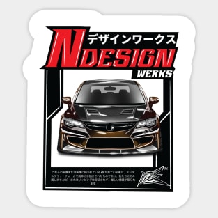 honda civic fd2 pearl black Sticker